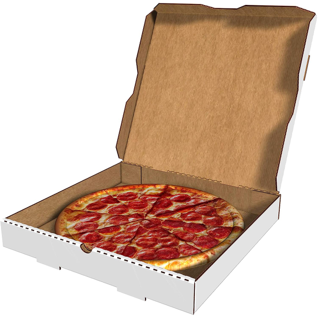 16 18 inch white kraft custom logo design food pizza packaging box cheap personalized corrugated white paper pizza boxes carton