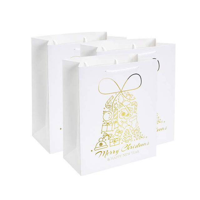 Custom Logo Paper Bag Cartoon Christmas Tote Bag Christmas Candy Paper Gift Bags with Handles