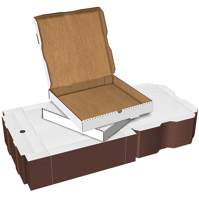 Wholesale Cheap Price Custom Size Printed 10 12 14 18 Inch 33x33 40x40 Cardboard Paper White Pizza Boxes