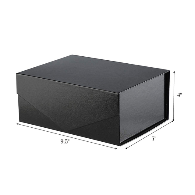 Custom Corrugated Black Stylish Magnetic Gift Box Garment Apparel Clothing Packaging Box