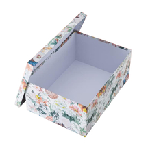 Custom Home Decor Decorative Storage Pretty Floral Paperboard Floral Cardboard Flower Paper Large Nesting Gift Boxes With Lid