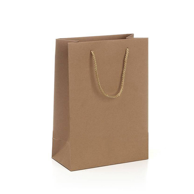 Shopping Bags, Art Paper Glossy Packing Shopping Bags with Logo, Bitumen Kraft Paper Bag