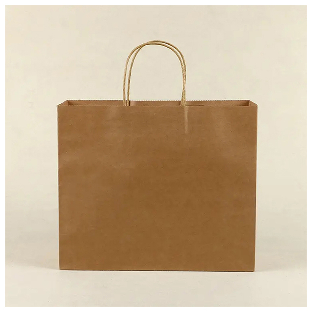 Custom Paper Bag with Your Own Logo,disposable Eco Friendly Paper Bag with Twisted Handle,printing Brown Kraft Paper Bags