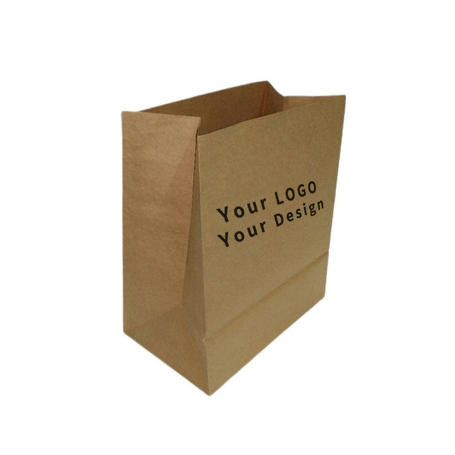 Wholesale Tissue Present Brown Near Me Leaf Shopping Bags With Handles Lunch Paper Bag