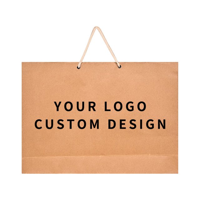 Wholesale Customized Eco-Friendly Square Bottom Custom Lawn Bags Kraft Paper Bag
