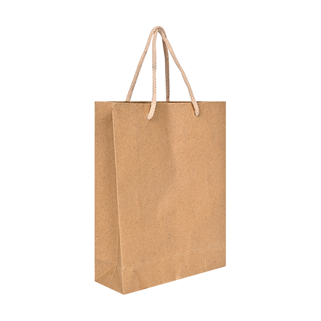 Recyclable Biodegradable Washable Grass Bags With Handles White Kraft Paper Bag