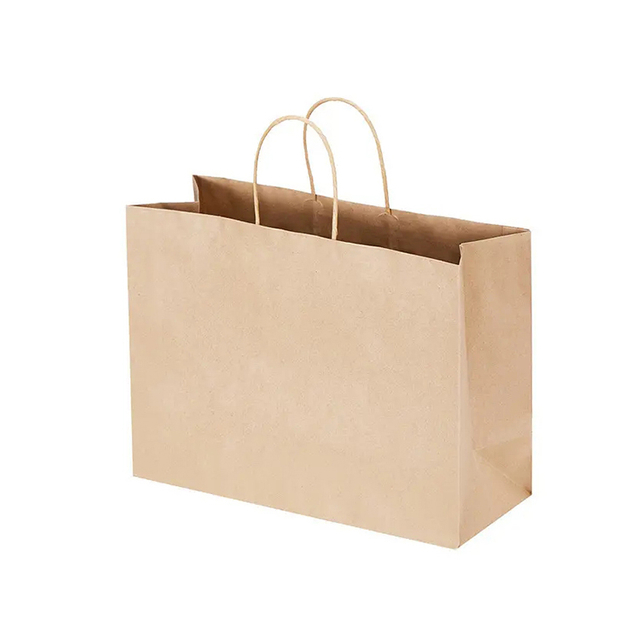 Art Paper Die Cut Kraft Paper Bag Christmas Flap Die Cut Handle Gift Bag Black Biodegradable Boutique Shopping Paper Bag