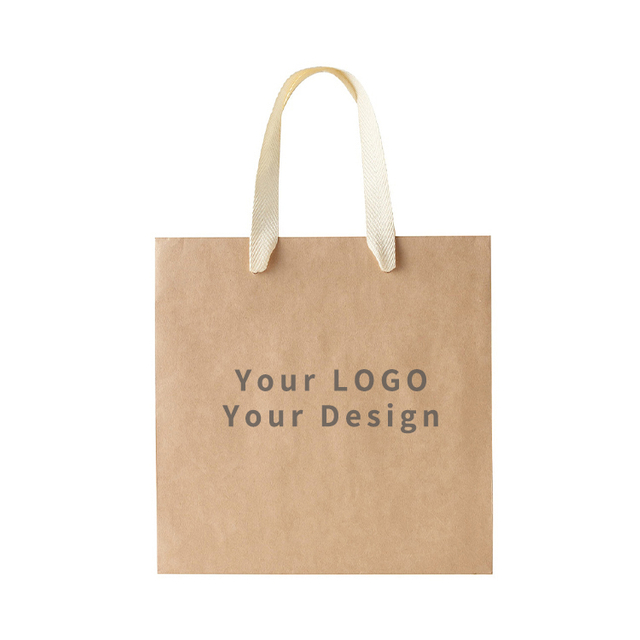 Die Cut Handle Present Cheap Brown Lunch Recycled White Bags Paper Bag