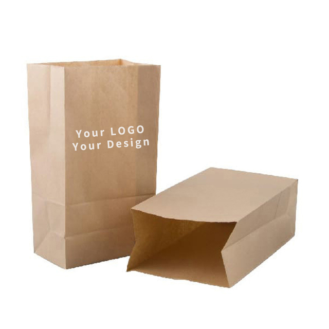 Custom Design Wholesale Grocery Handles Christmas Bags Paper Bag