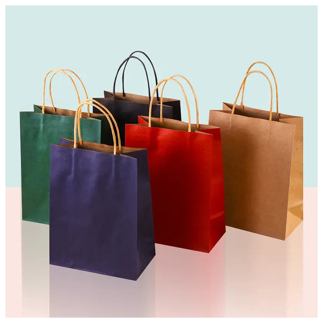 Custom Printed Gift Bags Underwear Clothing Shopping Kraft Paper Bag Packaging With Logo For Birthday