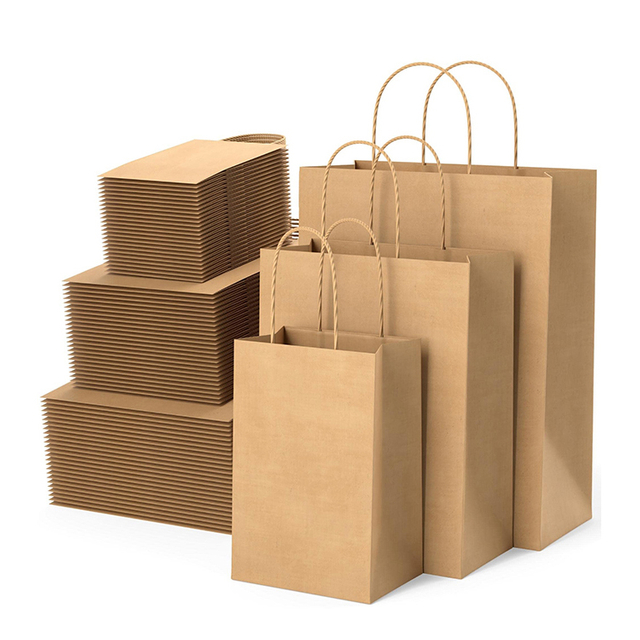 Wholesale Shopping Custom Grocery Small Gift Bags Wine Paper Bag