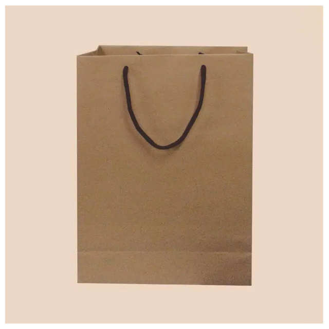Private Customized Eco-friendly Diy Crafting Clothes Blue Shopping Wrapping Sturdy Durable Plain Paper Bags With String Handles