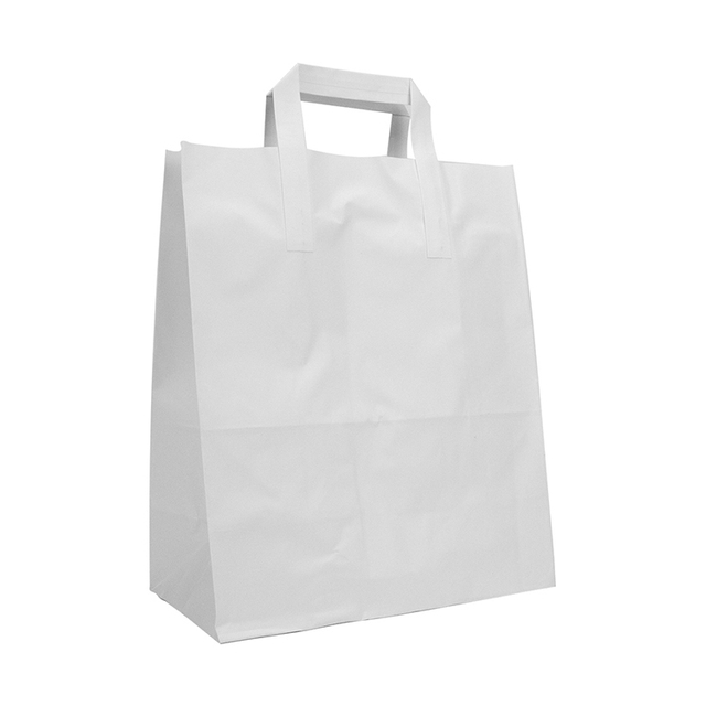 Recyclable Biodegradable Tissue Present In Bulk Grass Bags With Handles Brown Paper Bag